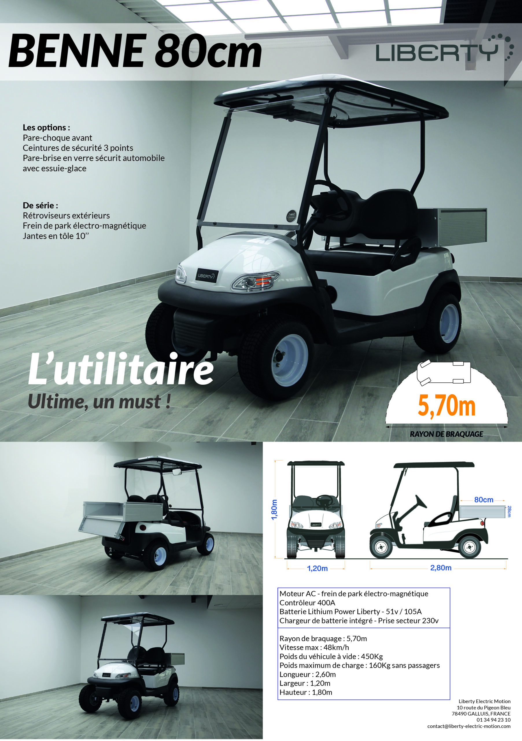 plaquette BENNE 80cm