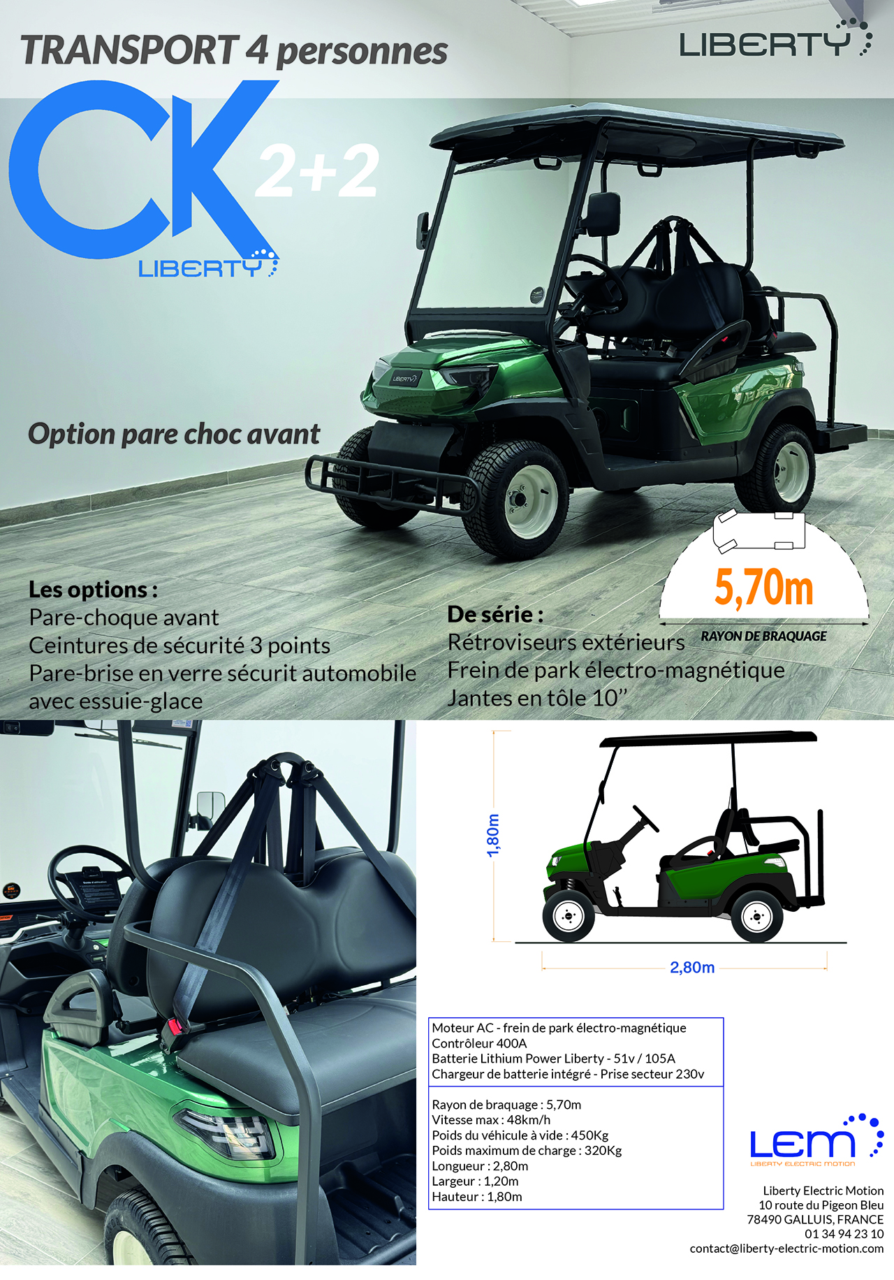 plaquette CK TRANSPORT 2+2