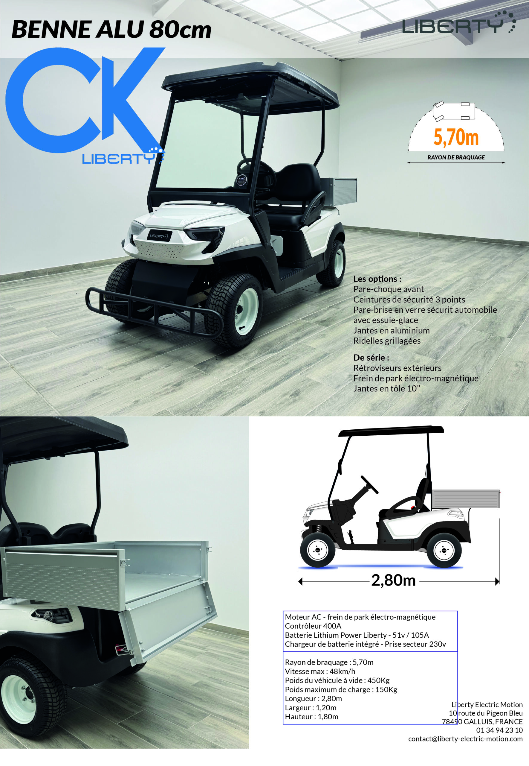 plaquette CK BENNE 80cm