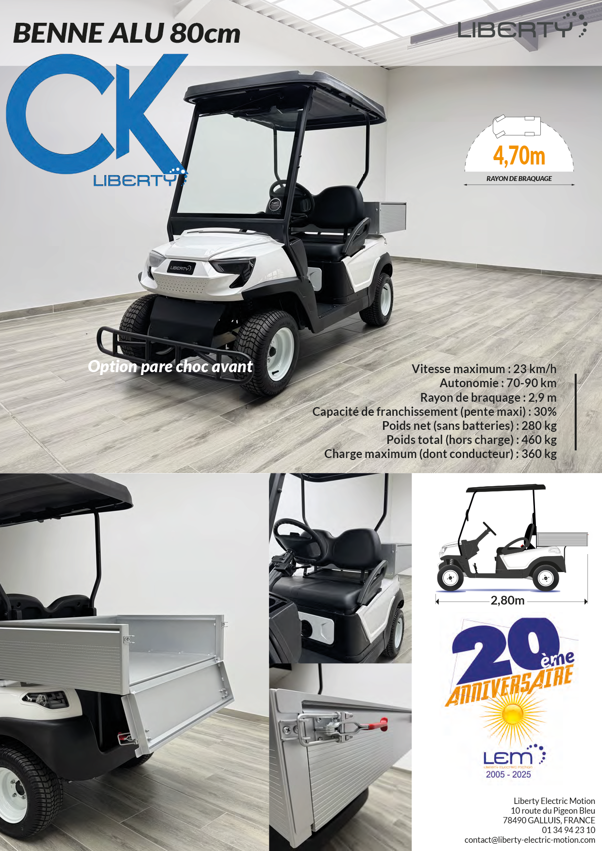 plaquette CK BENNE 80cm