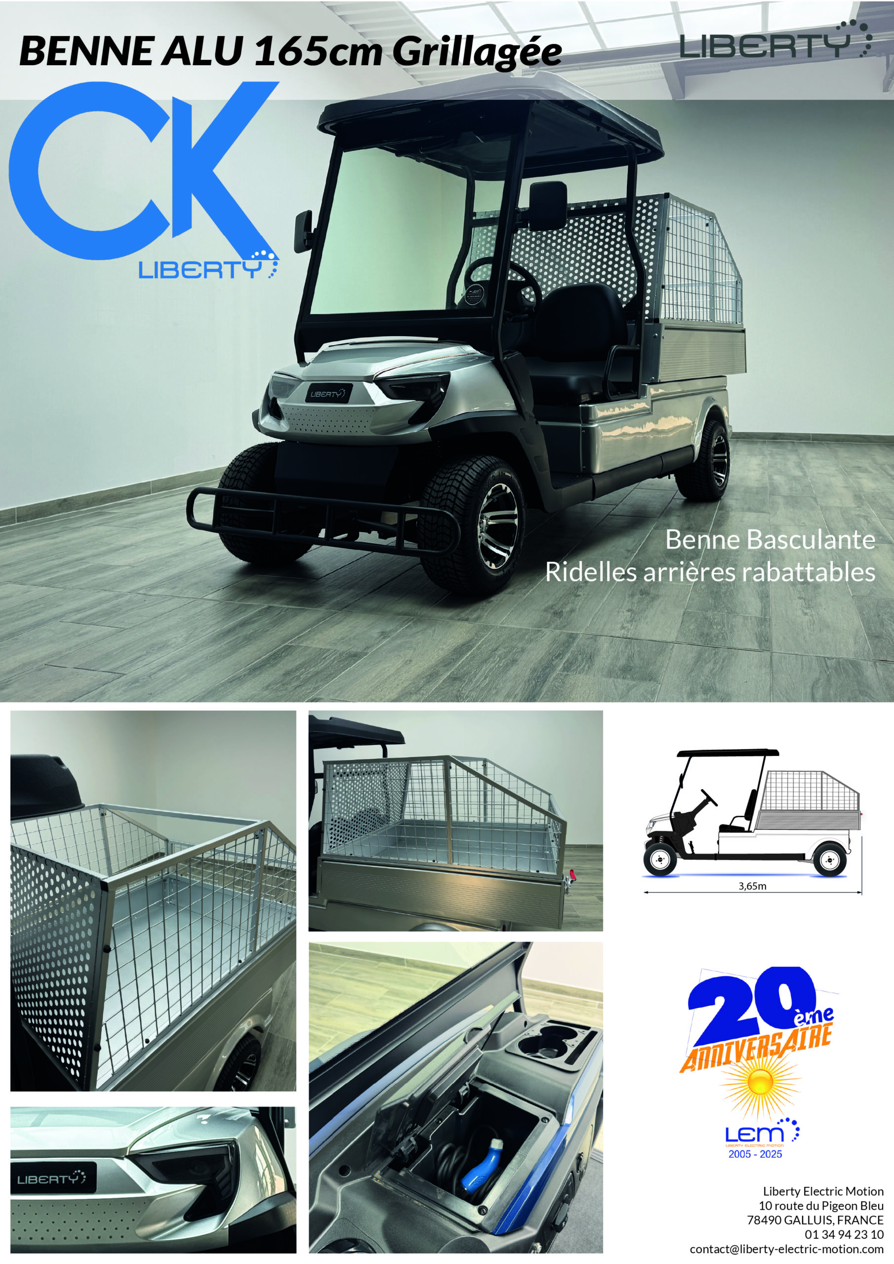 plaquette CK BENNE 165CM